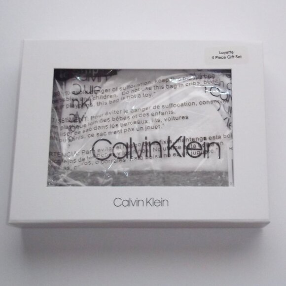 Calvin Klein Unisex 4 Pc Boxed Layette Set 6-12 M - Picture 2 of 9